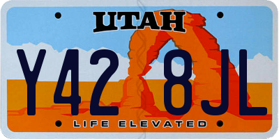UT license plate Y428JL