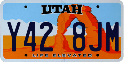 UT license plate Y428JM