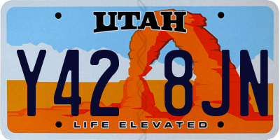 UT license plate Y428JN