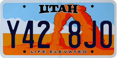 UT license plate Y428JO