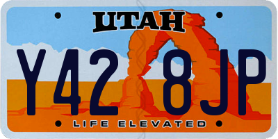 UT license plate Y428JP