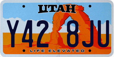 UT license plate Y428JU