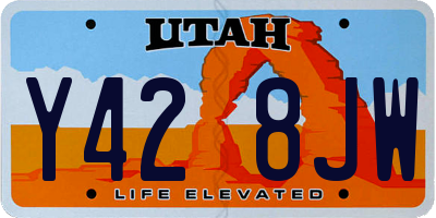 UT license plate Y428JW