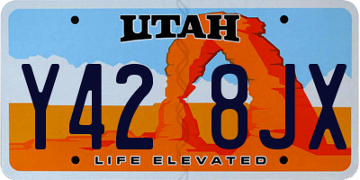 UT license plate Y428JX