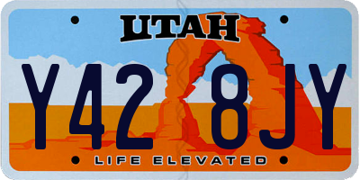 UT license plate Y428JY