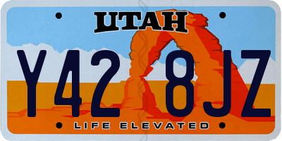 UT license plate Y428JZ