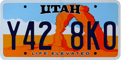 UT license plate Y428KO
