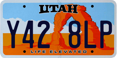 UT license plate Y428LP