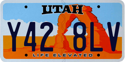 UT license plate Y428LV