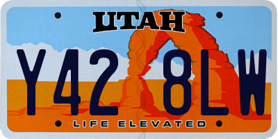 UT license plate Y428LW