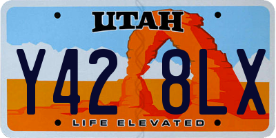 UT license plate Y428LX