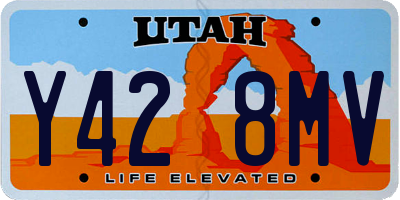 UT license plate Y428MV