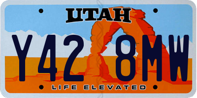 UT license plate Y428MW