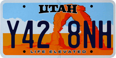 UT license plate Y428NH