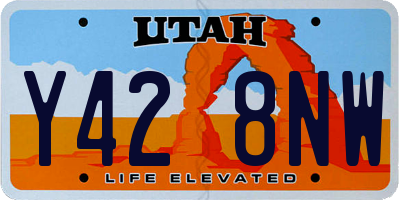 UT license plate Y428NW