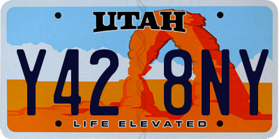 UT license plate Y428NY