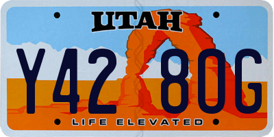 UT license plate Y428OG