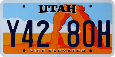 UT license plate Y428OH