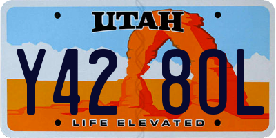 UT license plate Y428OL
