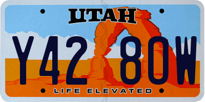 UT license plate Y428OW