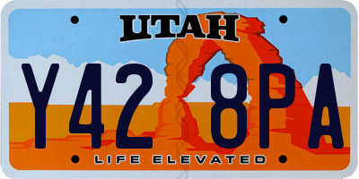 UT license plate Y428PA