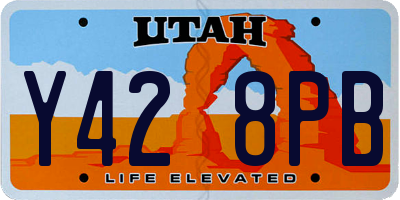 UT license plate Y428PB