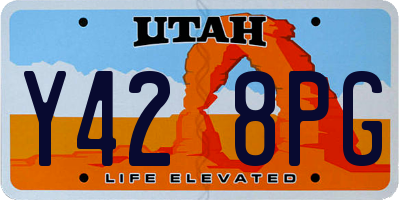 UT license plate Y428PG