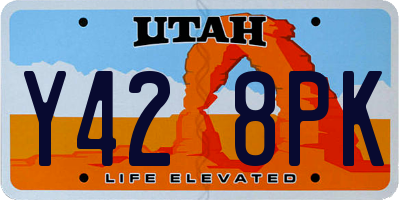 UT license plate Y428PK