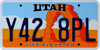 UT license plate Y428PL