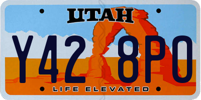 UT license plate Y428PO