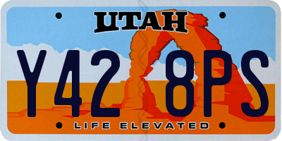 UT license plate Y428PS