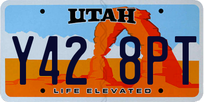 UT license plate Y428PT