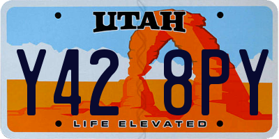 UT license plate Y428PY