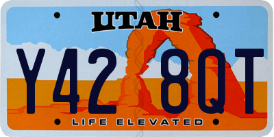 UT license plate Y428QT