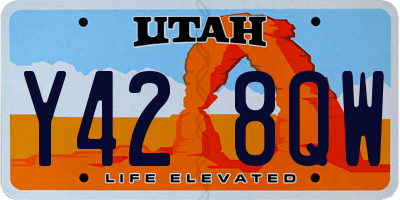 UT license plate Y428QW