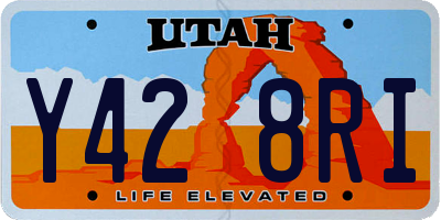 UT license plate Y428RI
