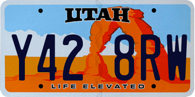 UT license plate Y428RW