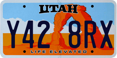 UT license plate Y428RX