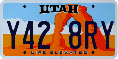 UT license plate Y428RY
