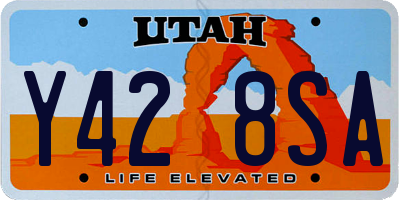 UT license plate Y428SA