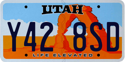UT license plate Y428SD