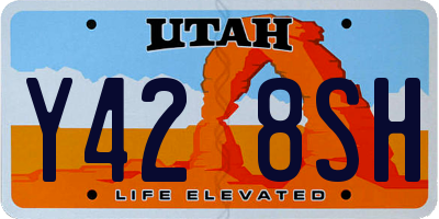 UT license plate Y428SH