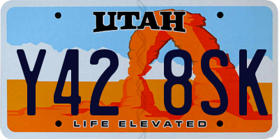 UT license plate Y428SK