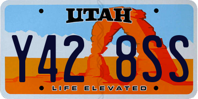 UT license plate Y428SS