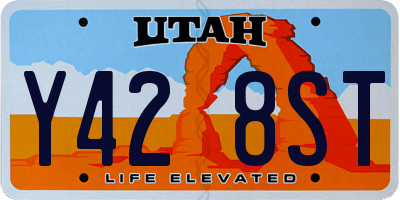 UT license plate Y428ST