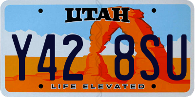 UT license plate Y428SU