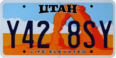 UT license plate Y428SY