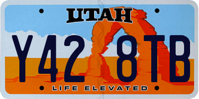 UT license plate Y428TB
