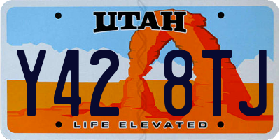 UT license plate Y428TJ
