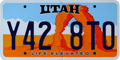 UT license plate Y428TO